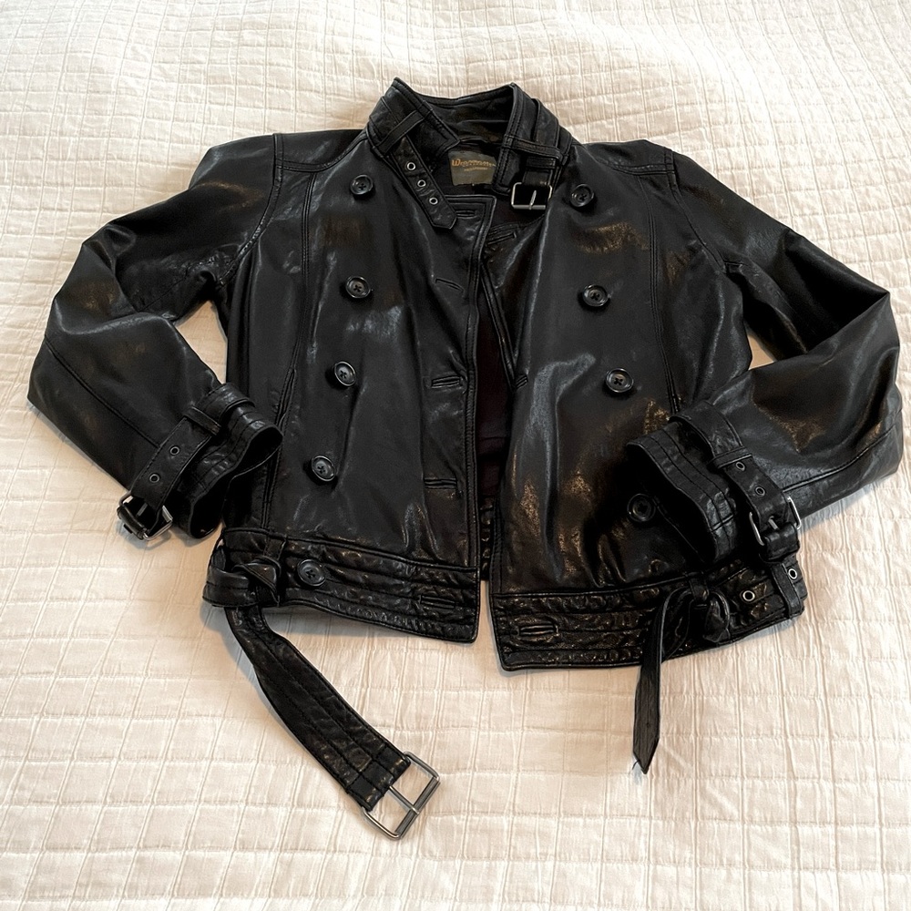 Madewell | Vintage Motorcycle Belted Leather Jacket (Sz XS)